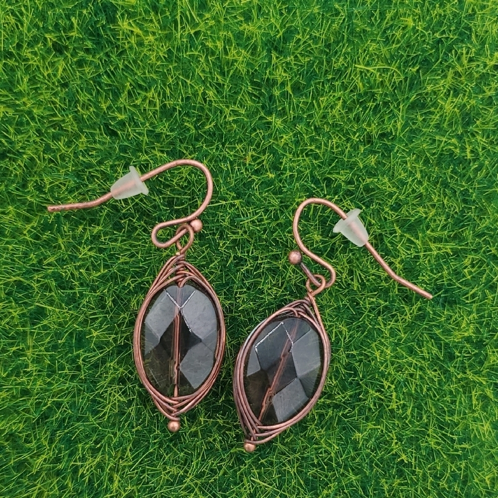 Elegant Copper Wireā Wrapped Earrings E1014